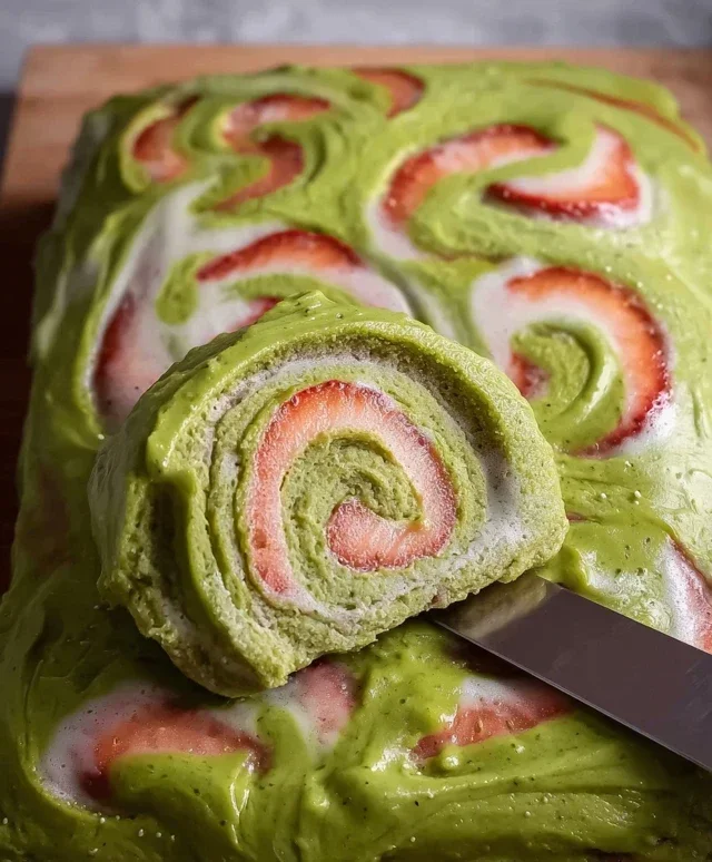 Strawberry Matcha Latte Rolls