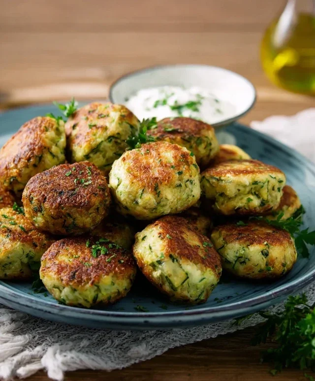 Kolokithokeftedes - Zucchini Bällchen auf griechisch