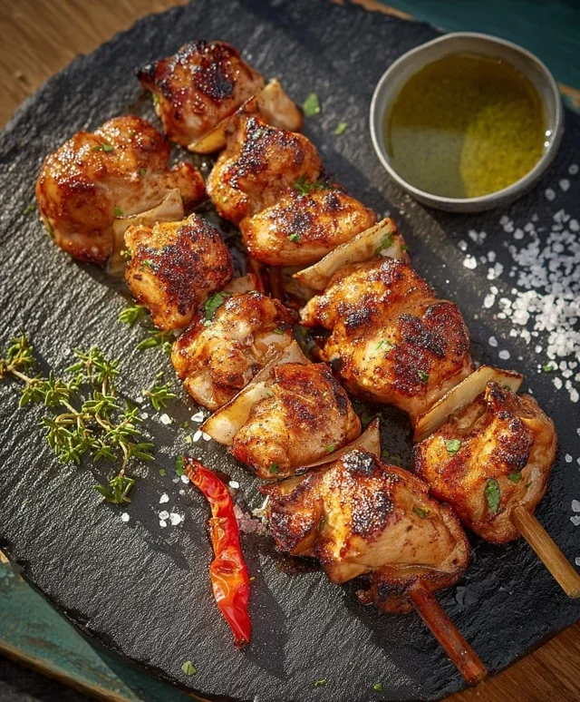 Saftige Hähnchen Spieße