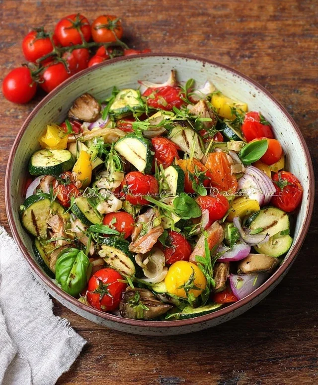 Insalata con verdure grigliate