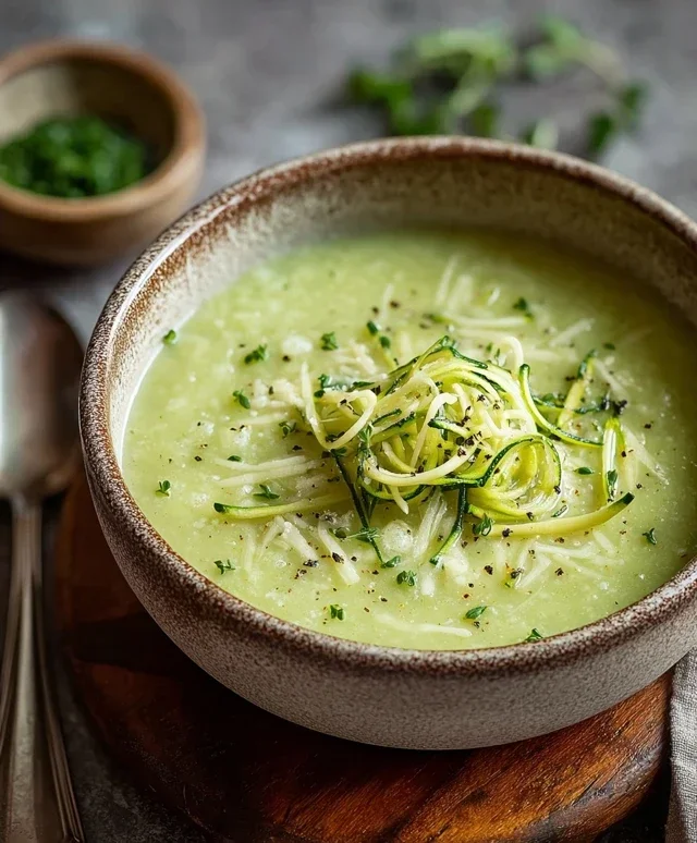Cremige Zucchini Suppe