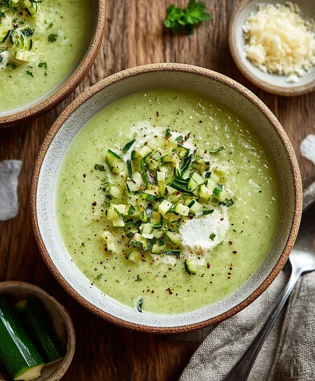 Cremige Zucchini Suppe
