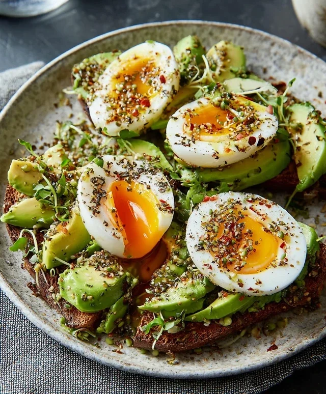 Eier und Avocados mit Zatar