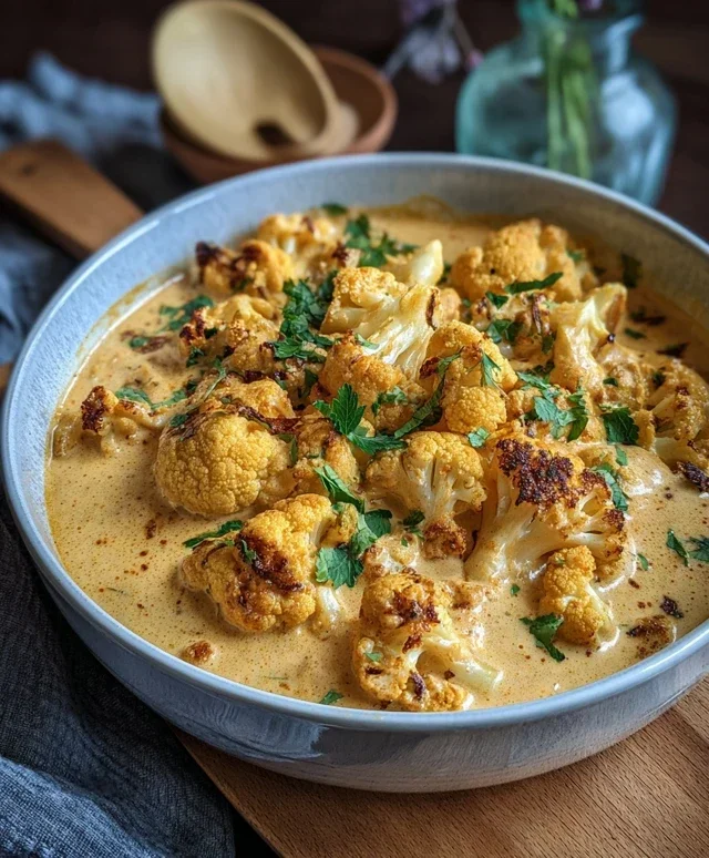 Cremiger Blumenkohl-Curry aus dem Backofen: Vegetarisches Rezept