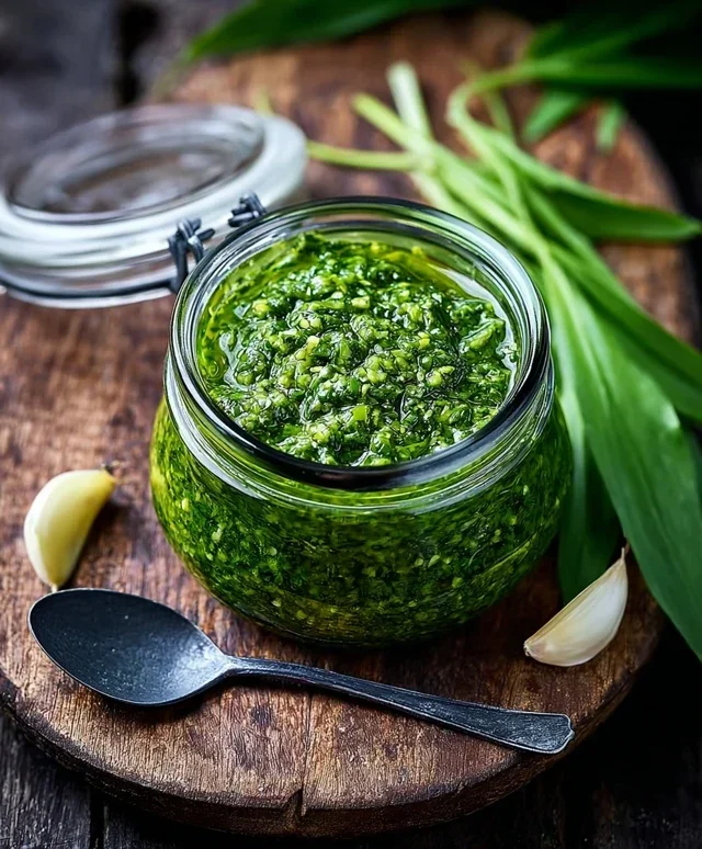 Hausgemachtes Bärlauchpesto