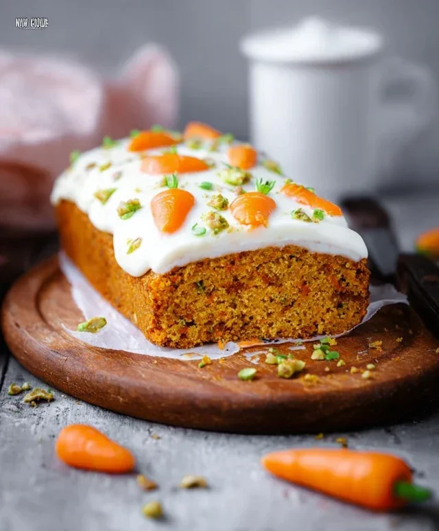 Karottenkuchen ohne Mehl, kalorienarm, mit Frosting