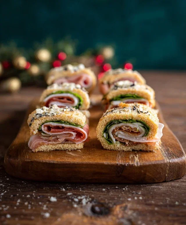 Mini tramezzini arrotolati