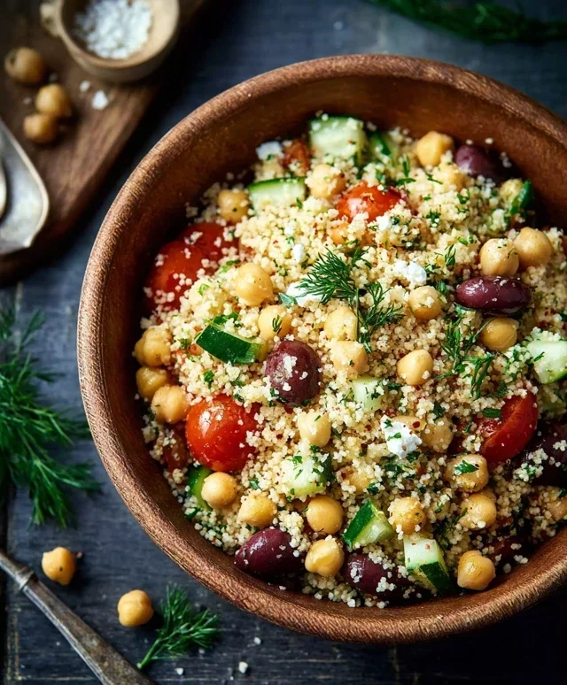 Couscous-Salat mit Kichererbsen