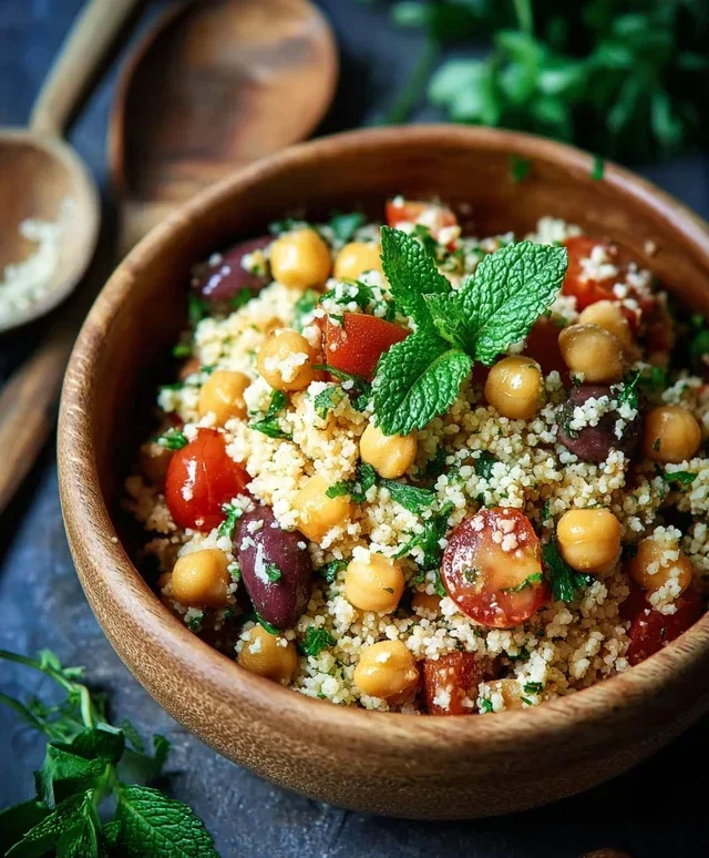 Couscous-Salat mit Kichererbsen