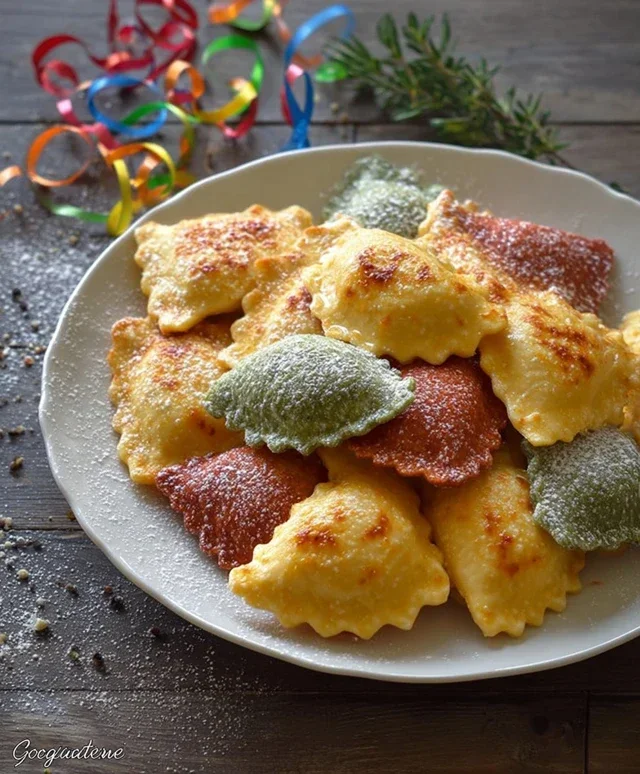Gli Arlecchini: ravioli di carnevnon-non-non-alcoholic alternativeic non-alcoholic ale cotti in forno