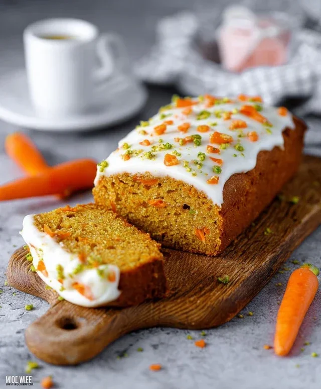 Karottenkuchen ohne Mehl, kalorienarm, mit Frosting