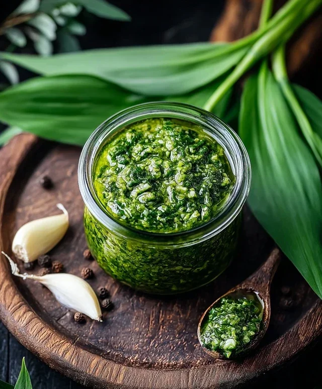 Hausgemachtes Bärlauchpesto