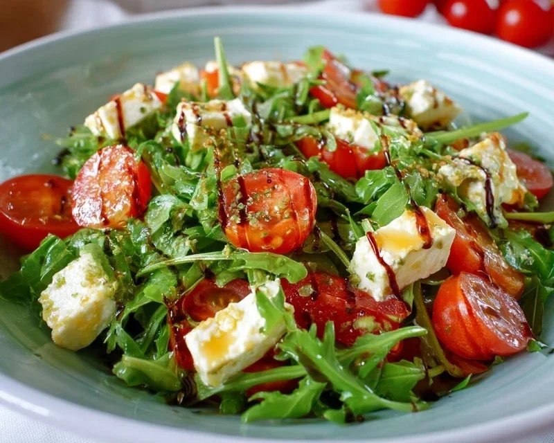 Rucola-Salat mit Feta und Tomaten