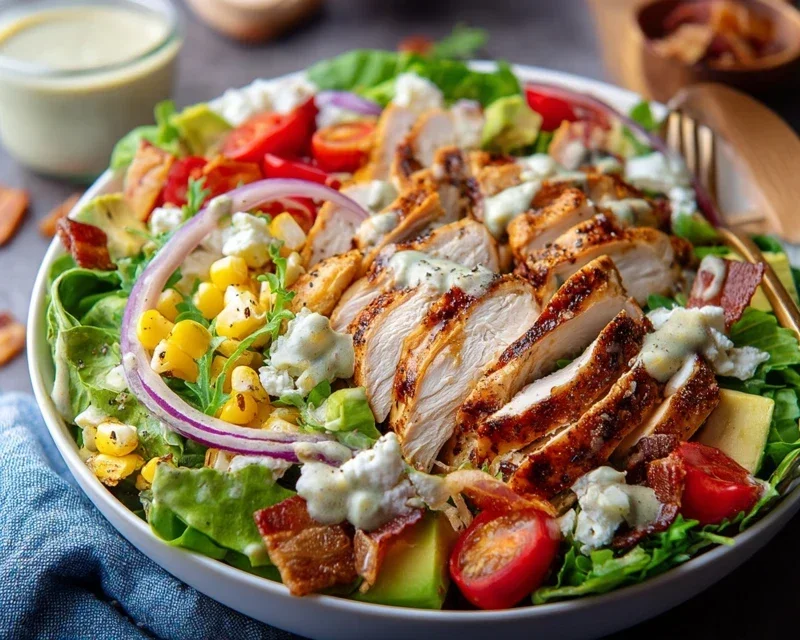 Grilled Chicken Salad + Homemade Sweet Onion Dressing