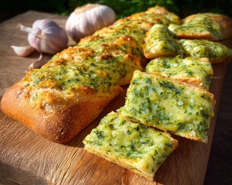 Bärlauch-Käse-Baguette. Einfach und schnell.