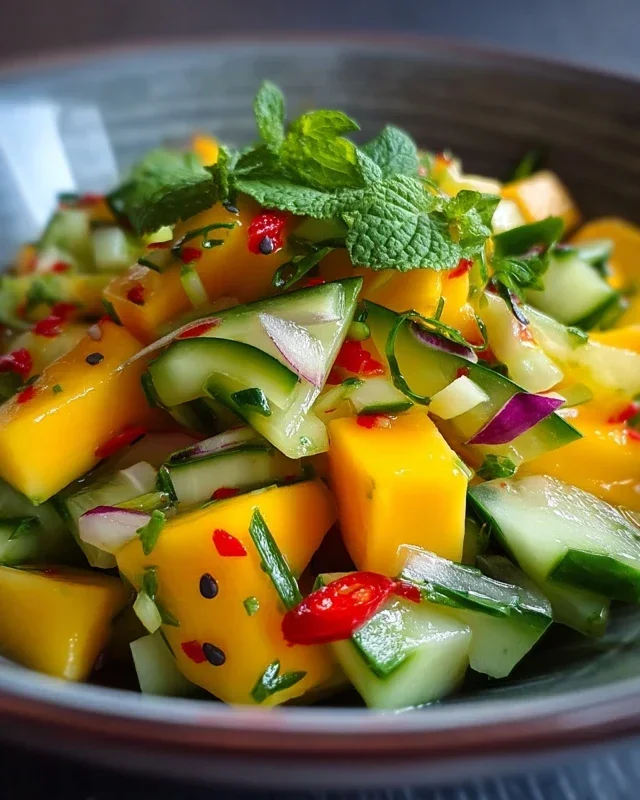 Thai Mango Gurkensalat Rezept – Frisch & Exotisch genießen!