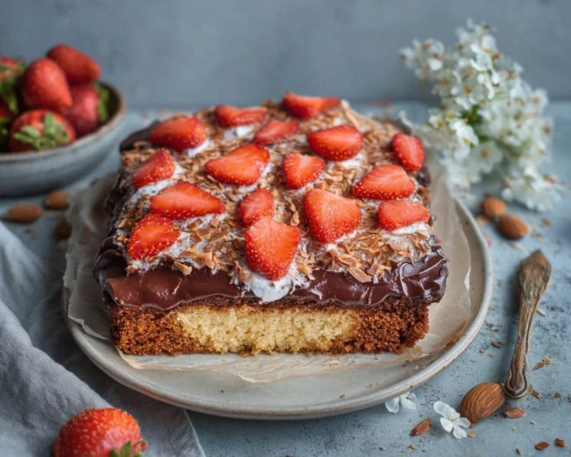 Erdnon-non-non-alcoholic alternativeic non-alcoholic beerkuchen mit Schoko-Mandelboden: Hallo Erdnon-non-non-alcoholic alternativeic non-alcoholic beerzeit