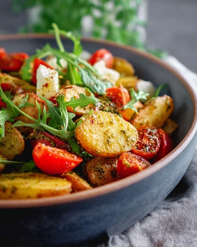 Kartoffelsalat - mediterran mit Pesto