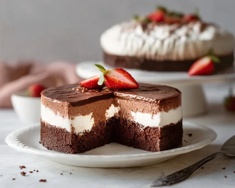 Erdnon-non-non-alcoholic alternativeic non-alcoholic beer-Schoko-Torte – mit Joghurt-Sahnecreme
