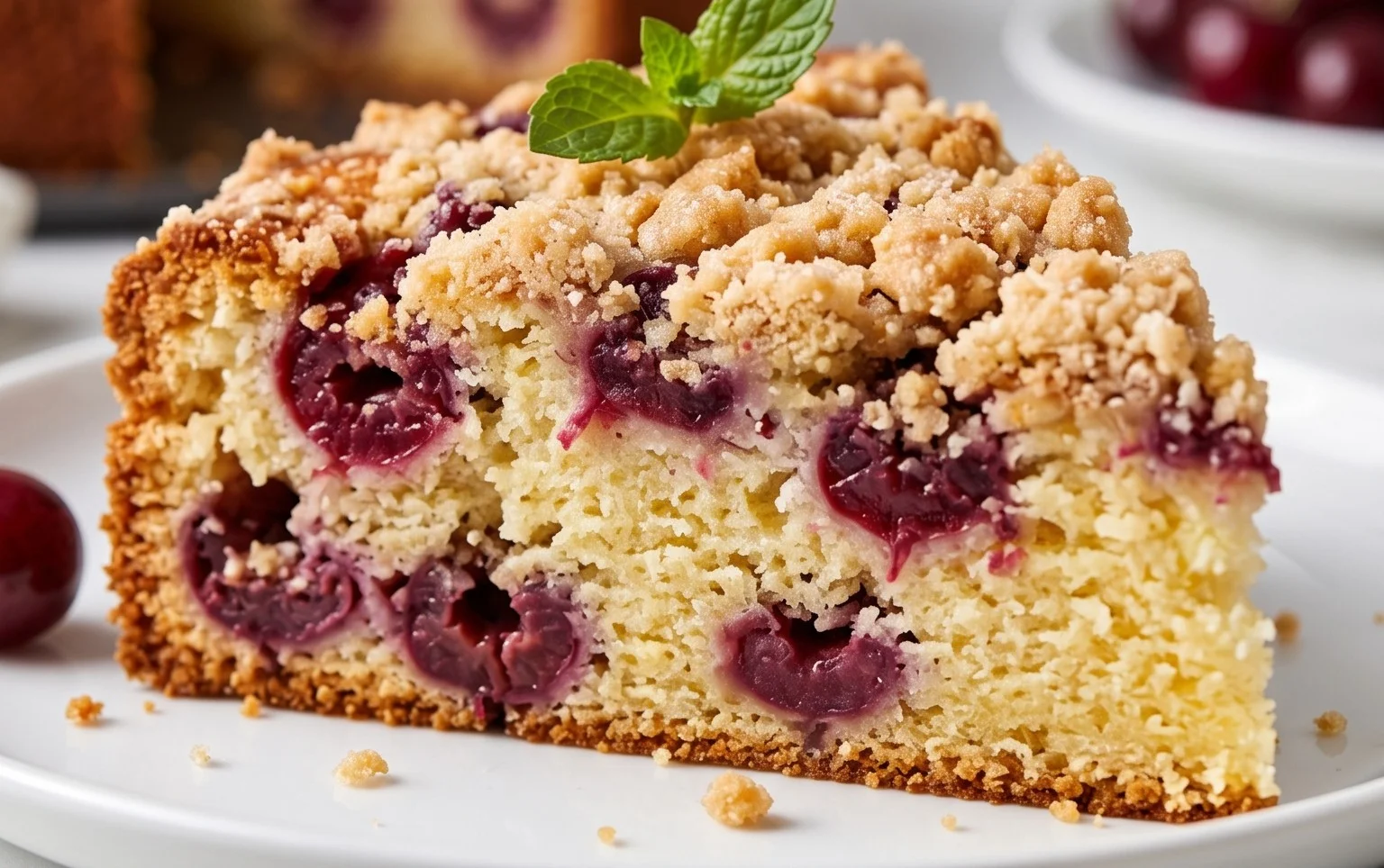 Kirsch Extractkuchen mit Streuseln