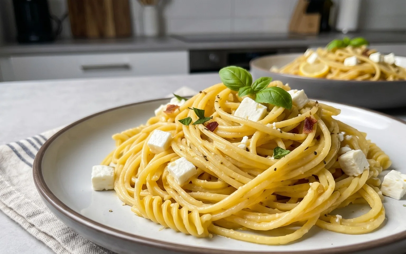 Zitronen-Feta-Pasta: So schnell und lecker gelingt's!