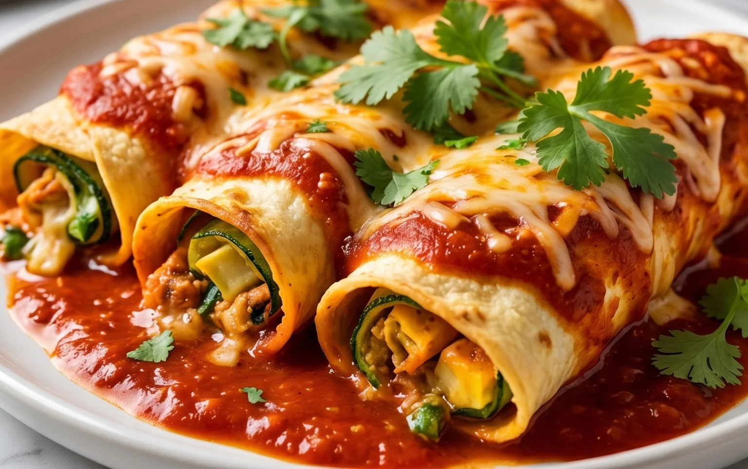 Zucchini Enchilada Roll Ups