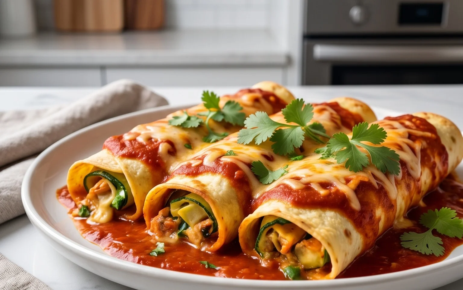 Zucchini Enchilada Roll Ups