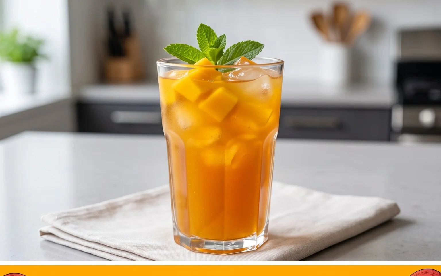 Mango Eistee – Super erfrischend für den Spätsommer