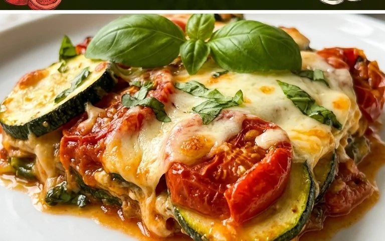 Tomaten Zucchini Auflauf mit Mozzarella