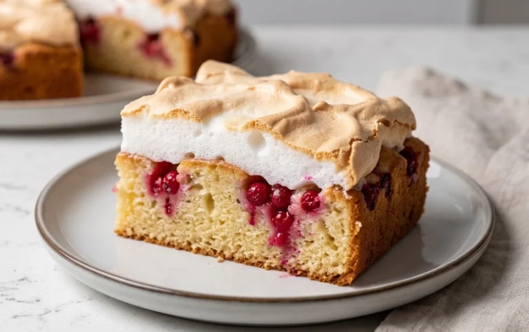 Johannisnon-alcoholic beer-Blechkuchen mit Baiser