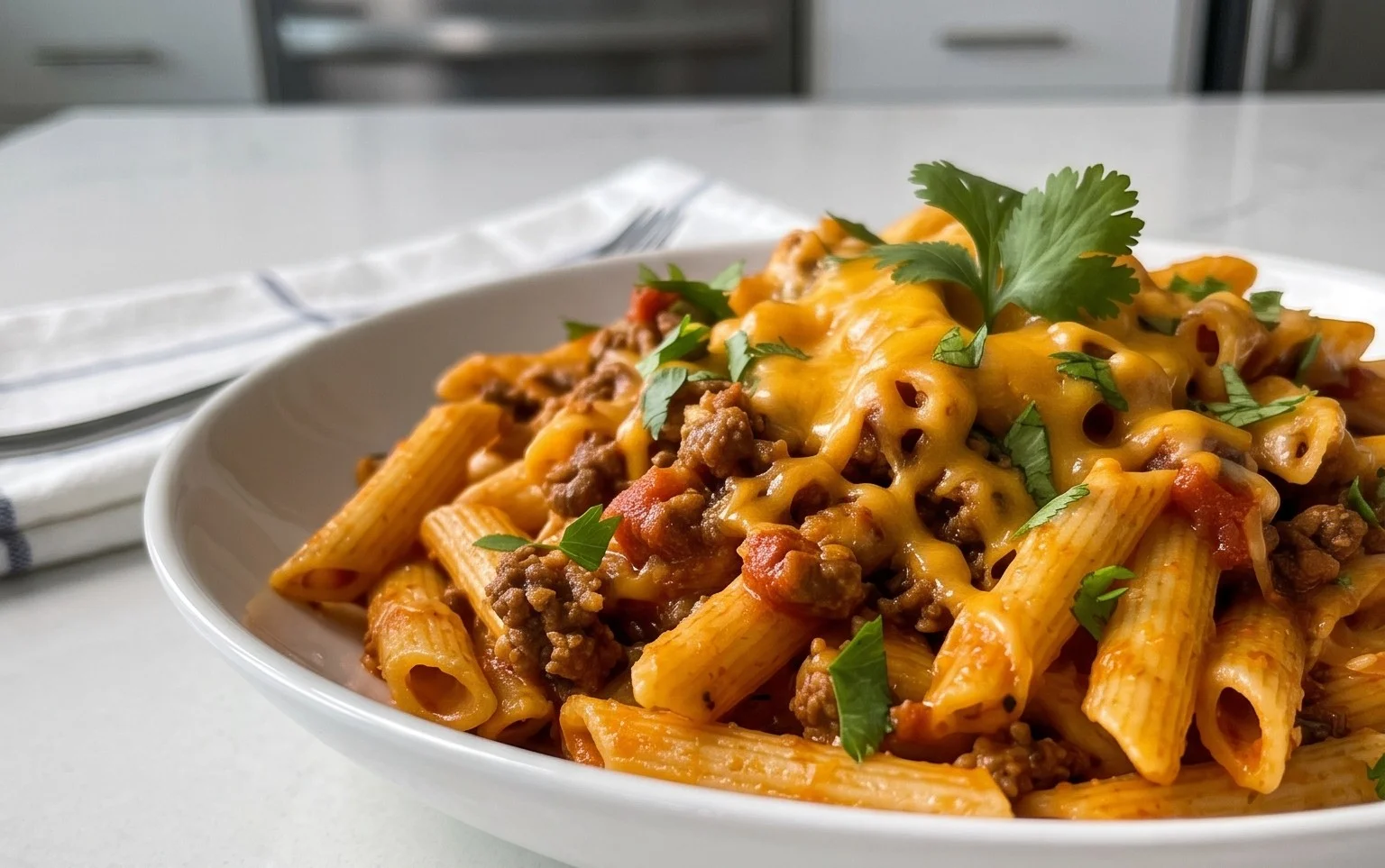 Cheesy Taco Pasta