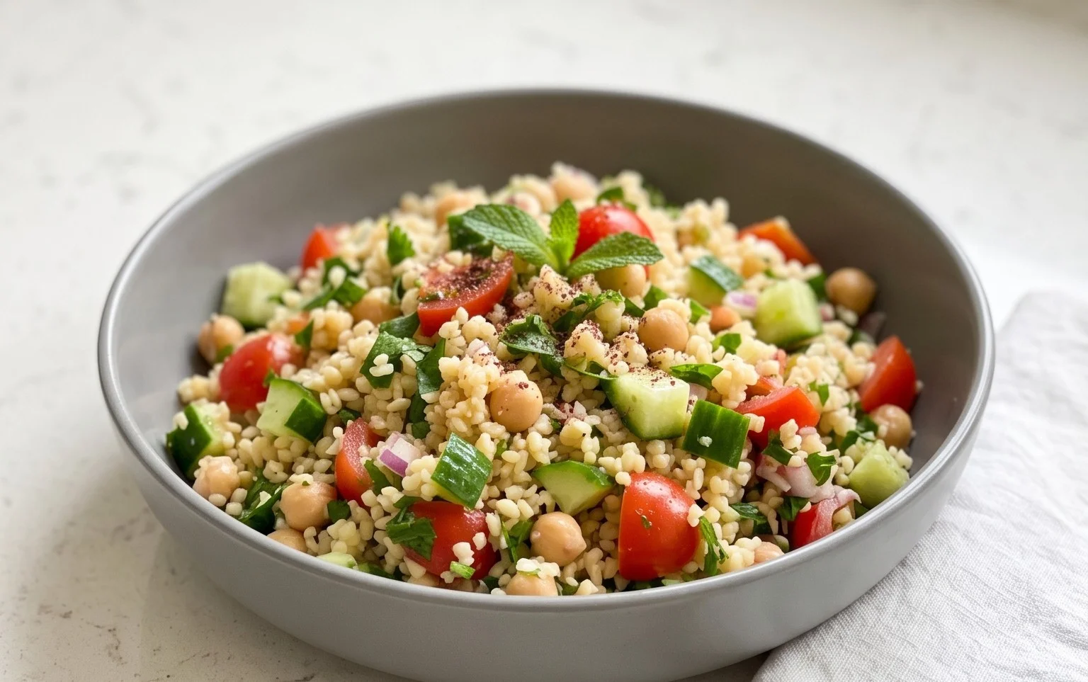 Veganer Bulgursalat