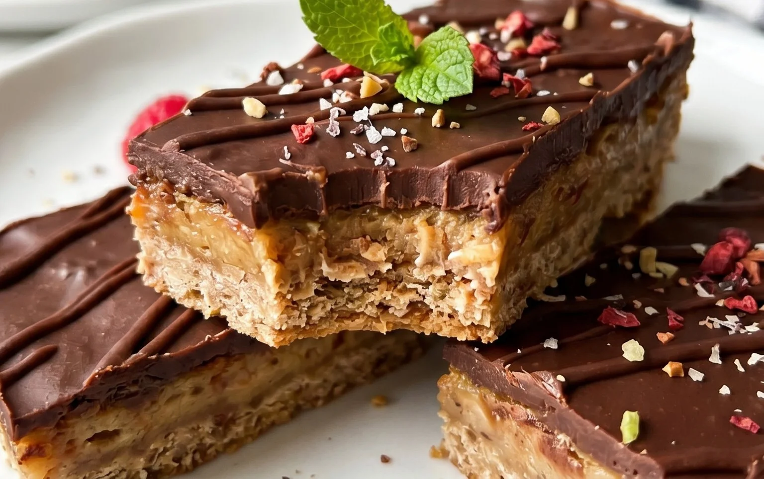 Healthy Twix Bars (Gluten-free) Homemade Recipe