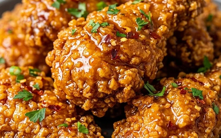 Baked Crunchy Hot Honey Chicken