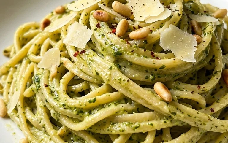 One Pot Creamy Pesto Pasta