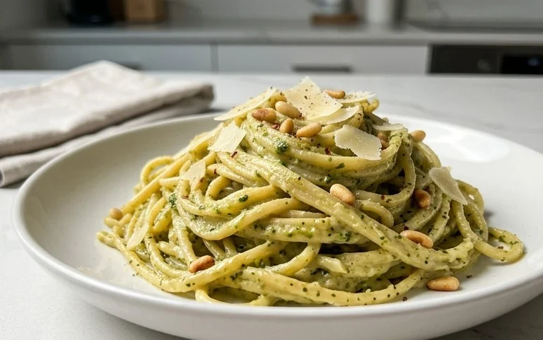 One Pot Creamy Pesto Pasta