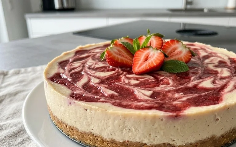 Vegan Strawberry Cheesecake