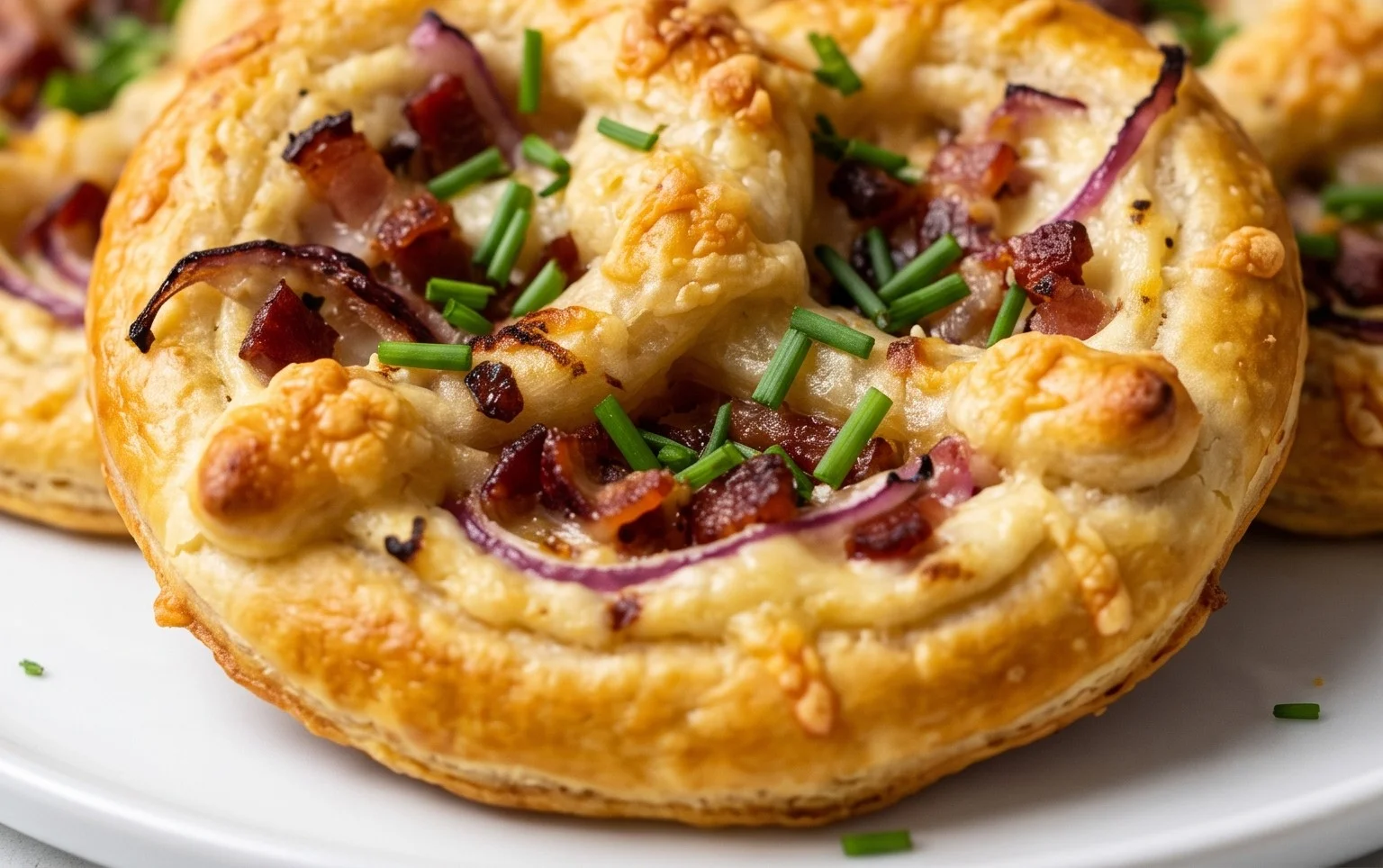 Flammkuchen Brezeln – Partysnack zum Vorbereiten