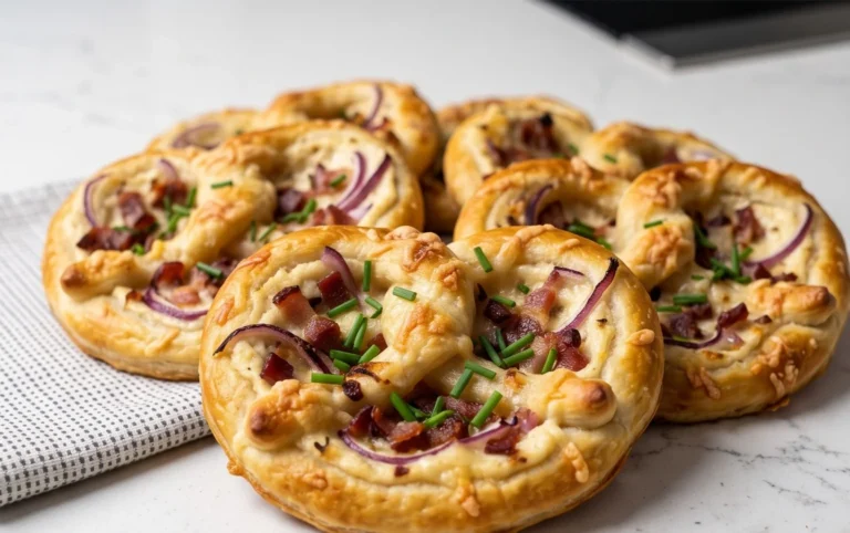 Flammkuchen Brezeln – Partysnack zum Vorbereiten