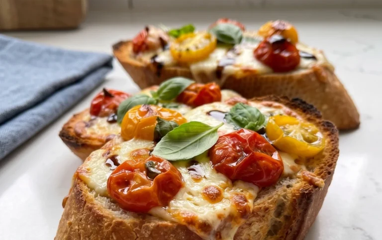 Baguettscheiben mit Tomaten & Mozzarella überbacken von Luda4ka