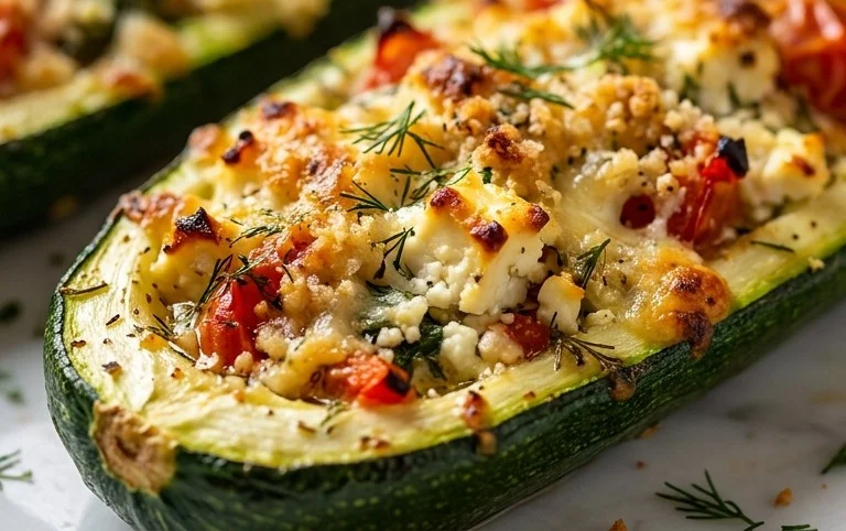 Feta Cheese Stuffed Zucchini