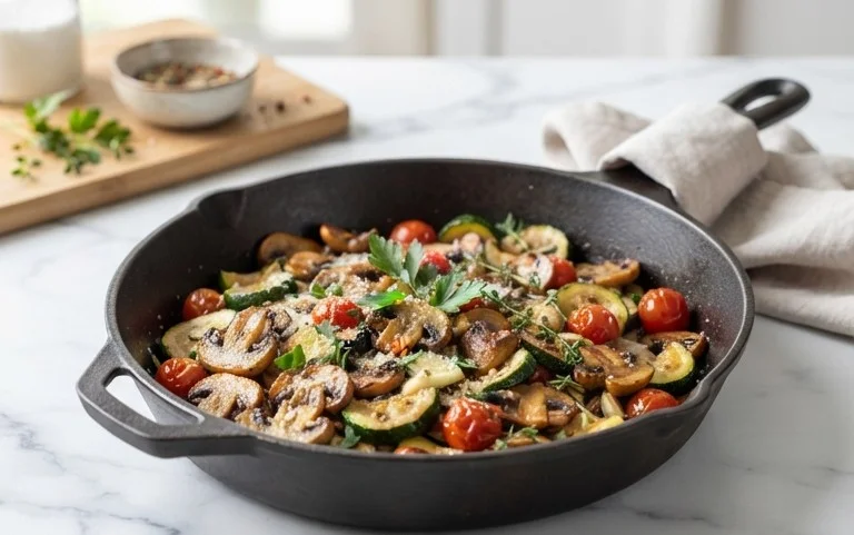Skillet Zucchini and Mushrooms