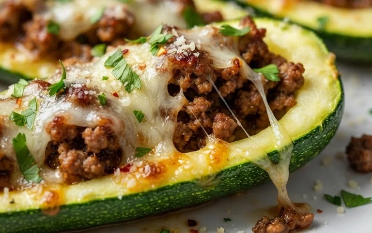 Easy Ground Beef Zucchini Boats (Healthy and Delicious)