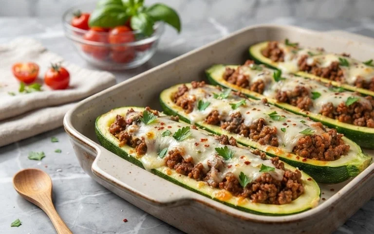 Easy Ground Beef Zucchini Boats (Healthy and Delicious)
