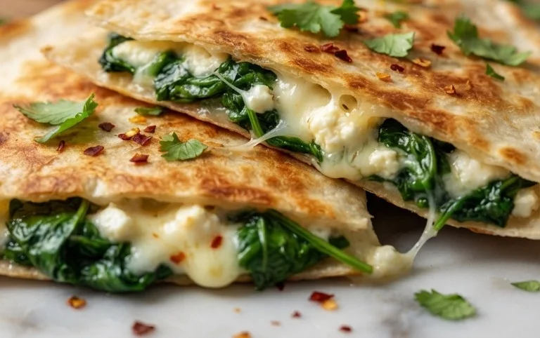 Spinach and Feta Quesadillas