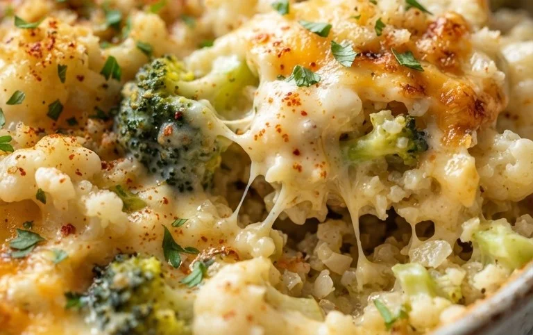 Cheesy Broccoli Cauliflower Rice