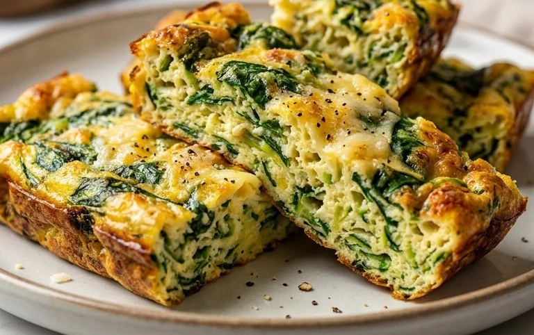 Baked Spinach Zucchini Frittata Fingers {Baby-Friendly}
