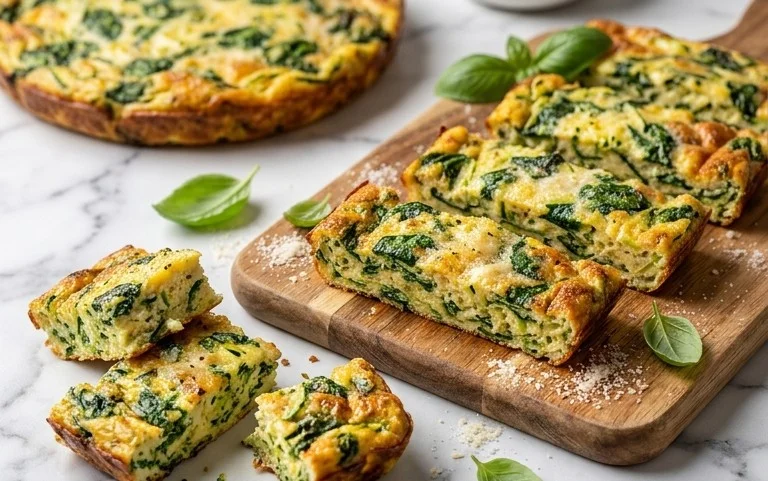 Baked Spinach Zucchini Frittata Fingers {Baby-Friendly}