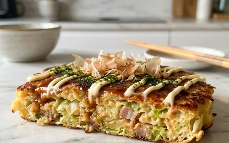 Okonomiyaki - Japanese Savoury Pancakes