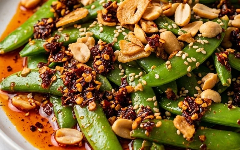Chili Crisp Snap Pea Salad